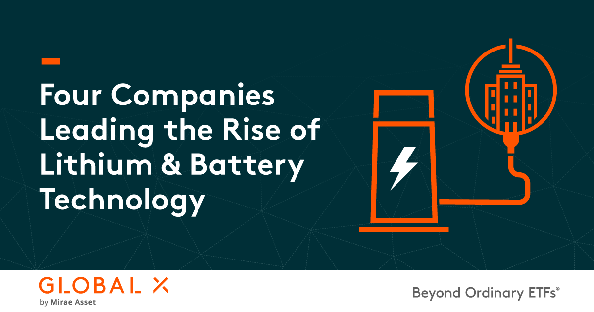 Gendanne Transformer etiket Four Companies Leading the Rise of Lithium & Battery Technology – Global X  ETFs